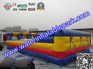 Wholesale Three Lane Inflatable Bungee Run Game With Basketball Hoop Customized Size from china suppliers