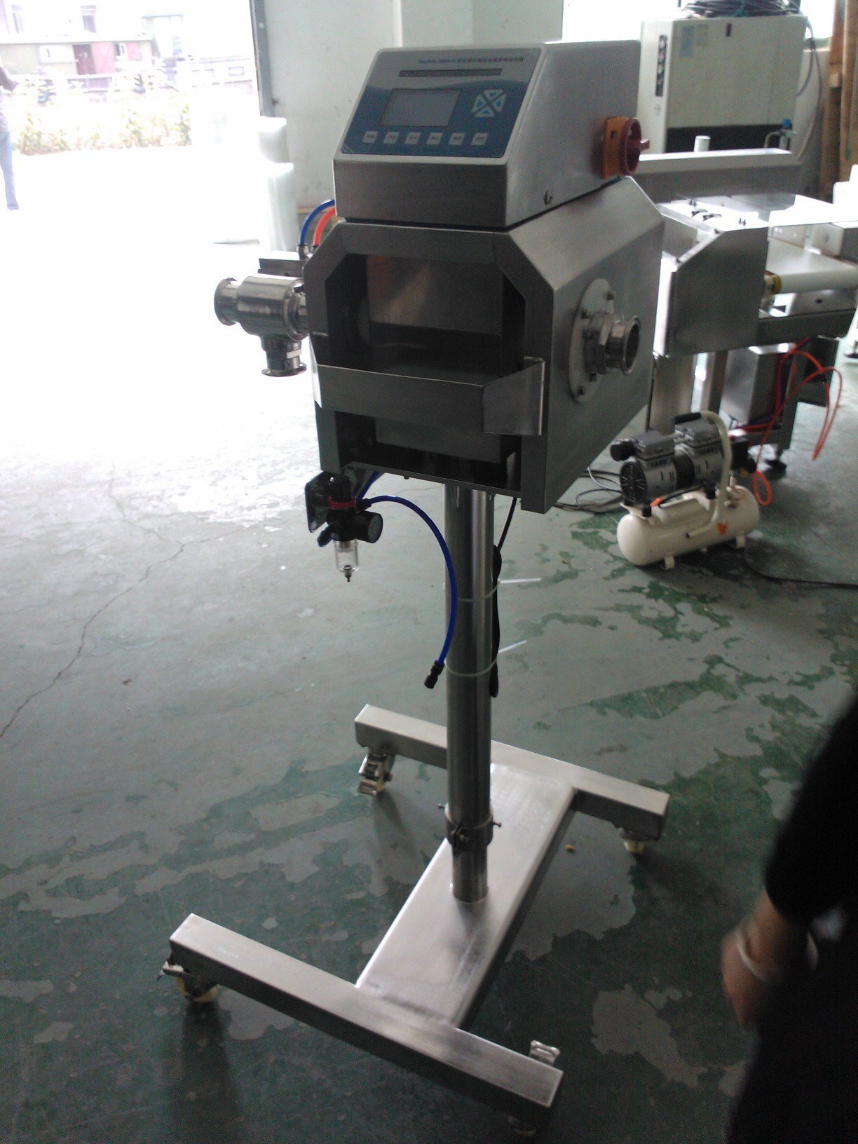 Pipeline Metal detector JL-IMD-L50 for liquid products such meat paste,jam,sauce inpection( small and simple model new)
