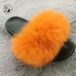 Popular Womens Slippers Footwear Outdoor Real Fox Fur Slides