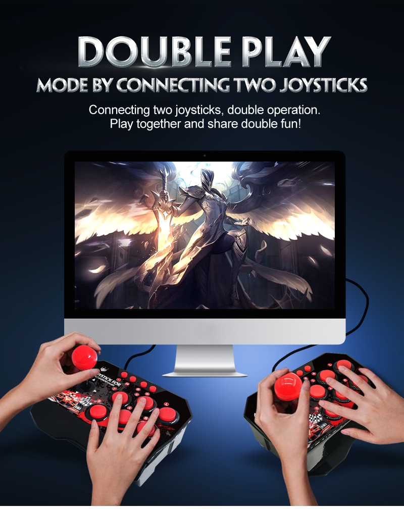 Wholesale Price 4-in-1 Retro Arcade Station USB Wired Rocker Fighting Stick Game Joystick Controller For Android TV Games