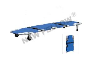 Wholesale Hospital Aluminum Emergency Folding Stretcher Ambulance Stretcher Trolley With 2pcs Belts from china suppliers