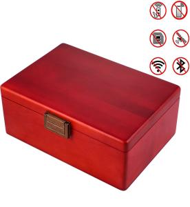 Wholesale Phone Large Faraday Box Faraday Cage For Car Keys Birch Wood EMI Shielding from china suppliers
