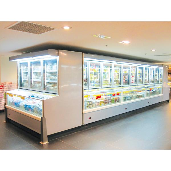 R404A Combined Refrigerated Food Display Cabinets Ice Cream Display Freezer
