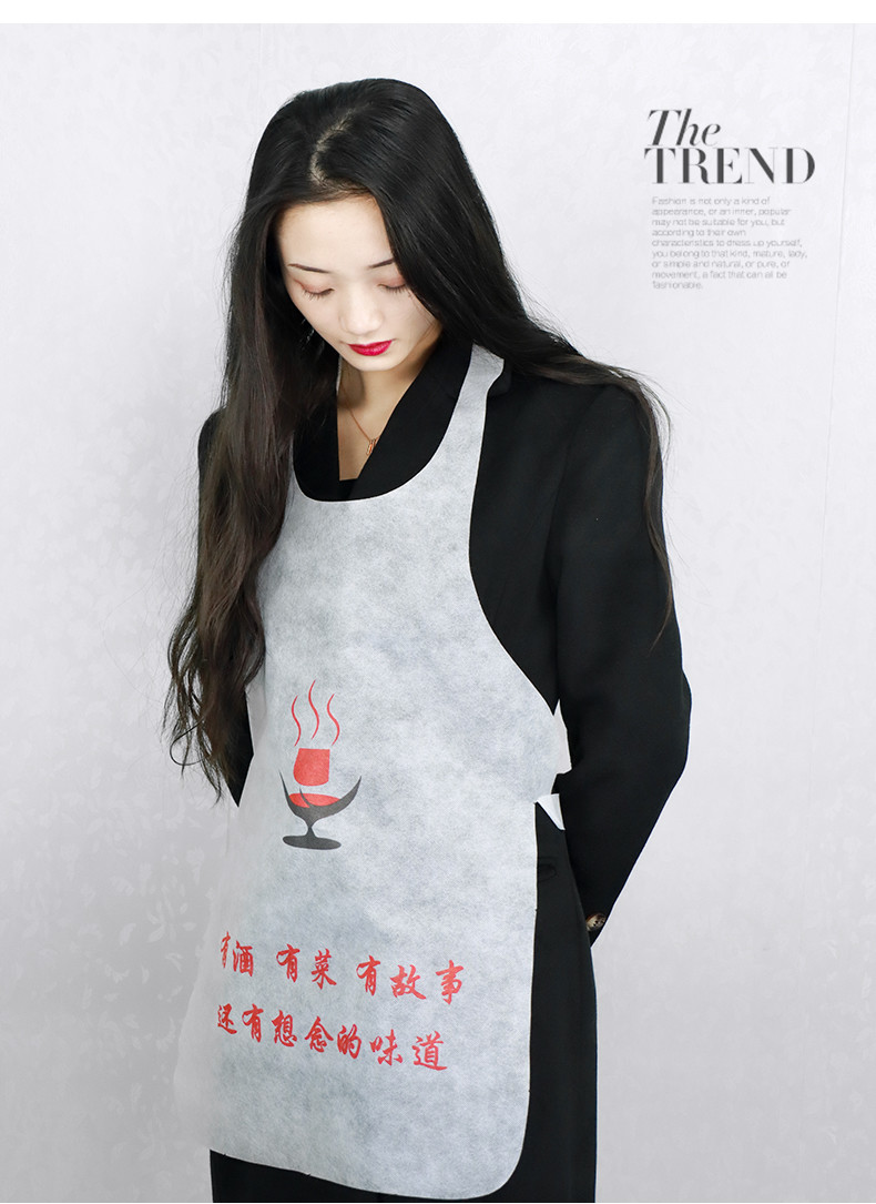 OEM Adjustable Disposable Non Woven Apron Sleeveless AZO Free