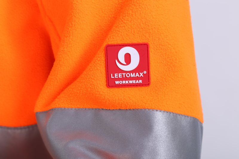 100% Polyester Microfleece Hi Vis Fleece Jacket , 360gsm Cold Weather Work Jacket