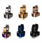 Stainless Steel Small Hoop Earrings Set Clip On Earrings Set for Men Women