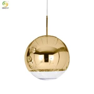 Wholesale Gold 265V Round Glass Pendant Light Villa Clothing Store Single Head Small from china suppliers