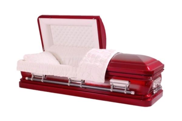 Urn Shaped Metal Casket MC09 18 Gauge Steel Material With Natural Brushed Roseo