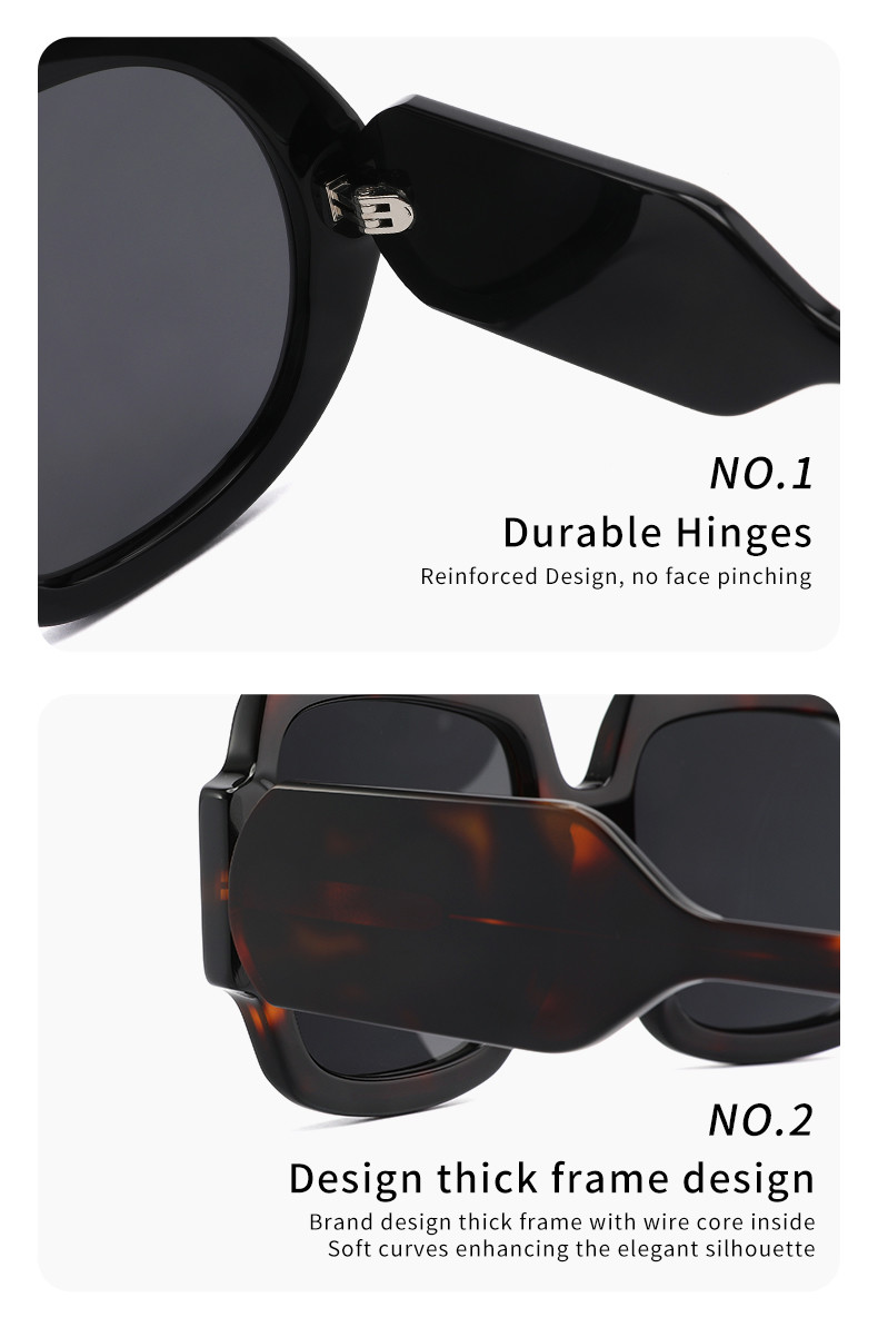 Polarized Distinctive Women Men Acetate Frame Sunglasses Metal Frame TAC Lens