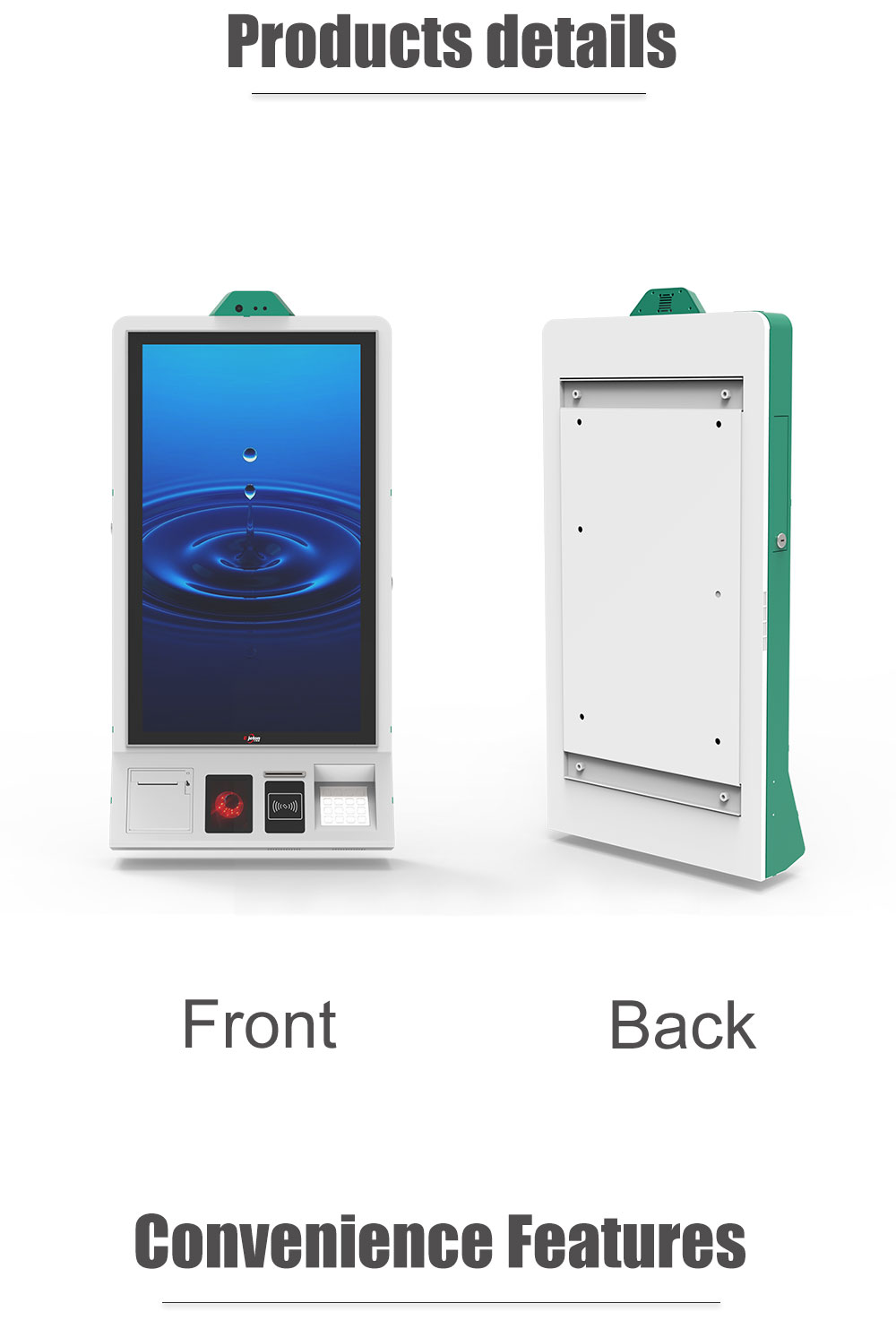 Hospital Wall Mounted Self Service Terminal Bill Payment Cashless Card Machine With Touch Screen