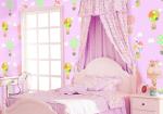 Chinese Factory Interior Kids Room Wallcovering Pink Blue Color Catoon Design