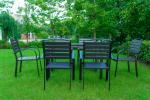 7 Pieces Extendable Modern Black Patio Restaurant 9 Piece Dining Sets Outdoor