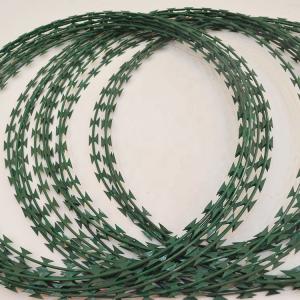 Wholesale Green Painted Razor Barbed Tape Anti Climbing Weather Resistant Durable from china suppliers