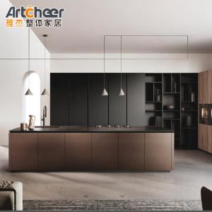 Wholesale Contemporary Kitchen Island Cabinet Flat Pack Design for Modern Home E1 Material Grade from china suppliers