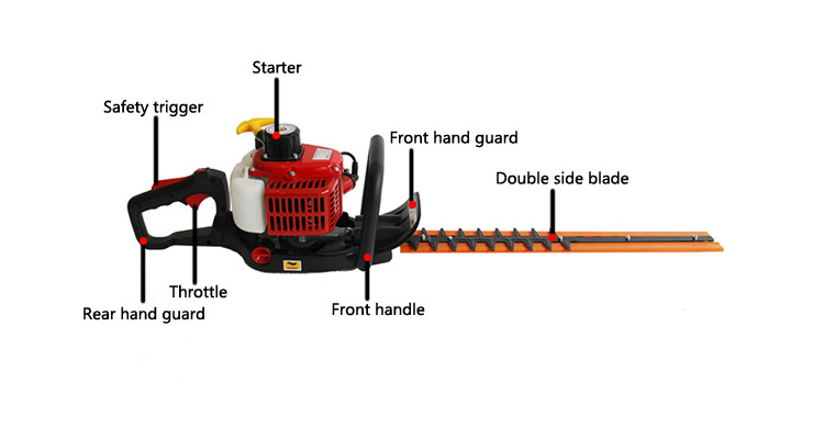 1E34F Single Edge Hedge Trimmer 0.95Kw 2 Stroke CDI Grass Cutter