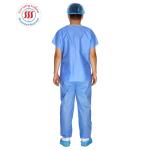 Single Use Spunbond Hospital Surgical Scrubs Unisex Disposable Patient Gown Suit