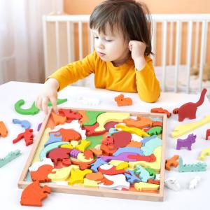 Wholesale ISO Stereoscopic Wooden Animal Puzzle For Kids Early Education from china suppliers