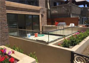 Wholesale Durable Frameless Glass Railing Toughened Glass Balustrade With Stainless Steel Top Handrail from china suppliers
