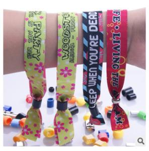 Wholesale New customed print logo promotional polyester fabric woven sports bracelet gifts outdoor from china suppliers