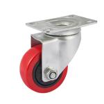 1.5inch 2inch Industry Single Bearing Red Plastic Wheel Castor for 130kg Maximum