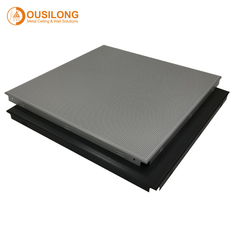 Decorative Metal Ceiling Panel , Clip In Ceiling With Fireproof Nonwoven