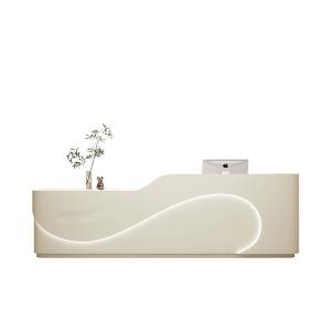 Wholesale Modern Beauty Hospital Large Clinic Company Reception Counter with High Density Sheet from china suppliers