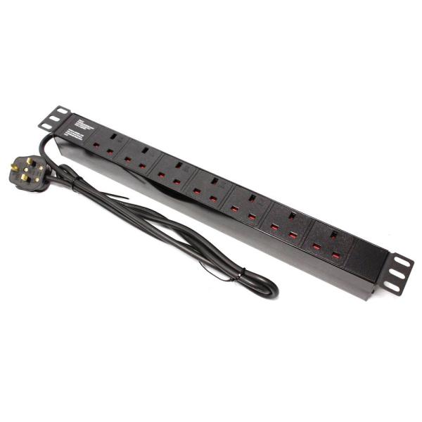 6 Way 16A Server Rack Power Socket , 3.25KW Rack Mount Power Supply Device