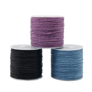 Wholesale 1mm Cotton Braided Yarn Count Colorful Wax Thread for Universal Hand Knitting Jewelry from china suppliers