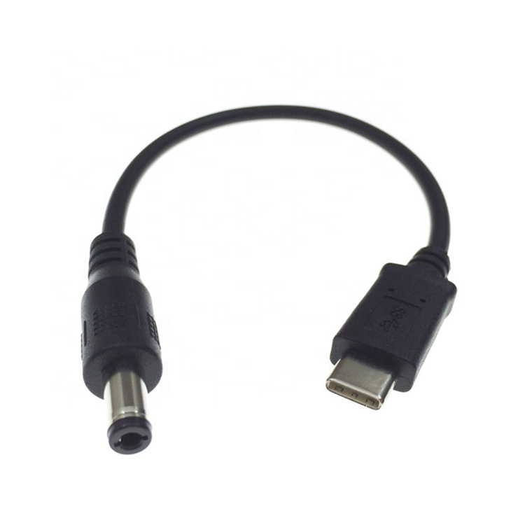 Quick Charge 20V 3A 65W USB Type C to 5.5mm X 2.1mm DC Power PD Charging Cable for Laptop