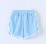 Solid Color Chilrens High Waisted Running Shorts Cotton Leisure Shorts