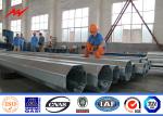 Conical 5mm Steel Transmission Poles 17m Height Three Sections 510kg Load