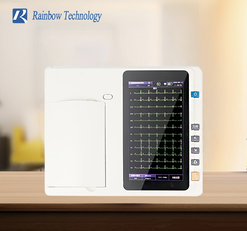 7 Inch Touch Screen Ekg Medical Equipment Digital ISO Certified 12 Channel