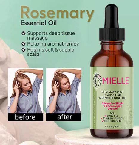 Lightweight Mielle Rosemary Hair Oil Blend - Nourishes Strengthens Moisturizes