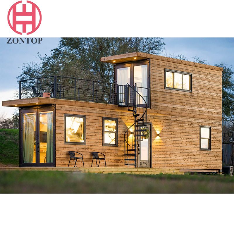Zontop Modern Frame Cheap Easy Assemble 2 Story China High Quality Movable Steel Structure Resort Prefab Houses
