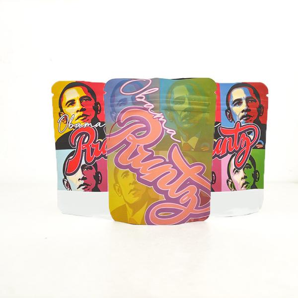 Biodegradable weed Stand Up Pouches colorful printing Food Packing Mylar Bags