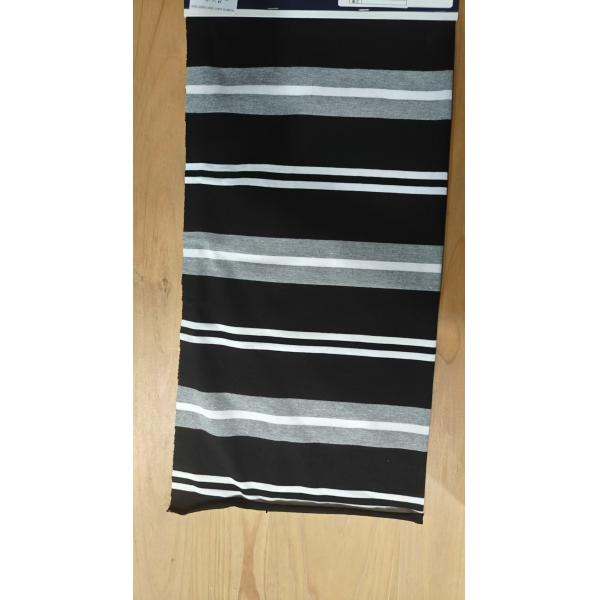 Natural And Pure Cotton Fashionable Striped Knit Fabric For Casual Wear