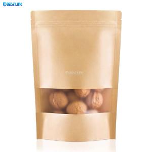 Wholesale Custom Size Kraft Coffee Standing Pouch Food Grade Foil Kraft Paper Bags from china suppliers