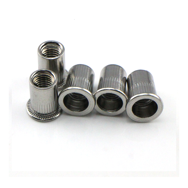 GB17880.5 Stainless Steel Rivnut Insert Blind Rivet Nut Flat Head Riveted Nuts