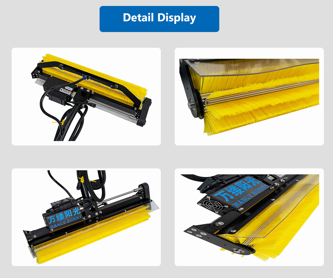 Carbon Fiber Telescopic Pole Solar Panel Cleaning Rolling Brush with Water Fed Solar Panel Cleaning System
