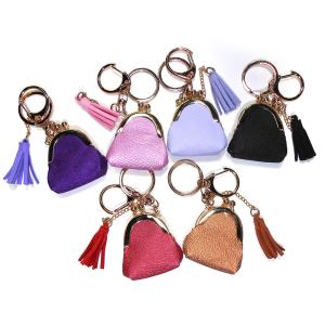 Wholesale Handhold Purple Polyester Mini Coin Bag Keychain Laser Logo ROHS Approved from china suppliers