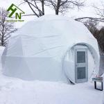 Winter White Outdoor Glamping Hotel Geodesic Dome Tent For Sale