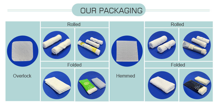 Individual Packing Restaurant Single Use Oshibori Cotton Wet Towel