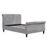 Buy cheap Luxury Italian Upholstered Bed Frame Modern Button Tufted Fabric Linen from wholesalers
