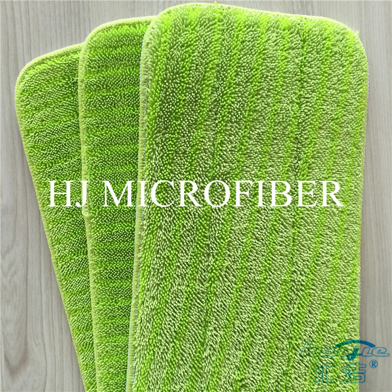 Green Color Microfiber Wet Mop Pads Twist Pile Refill Mop Fabric Home Cleaning Mop Heads