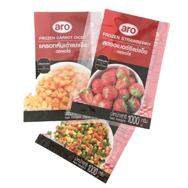 For Food Packaging Three Side Sealed Bag Frozen Vegetable Fruit Packing Bags