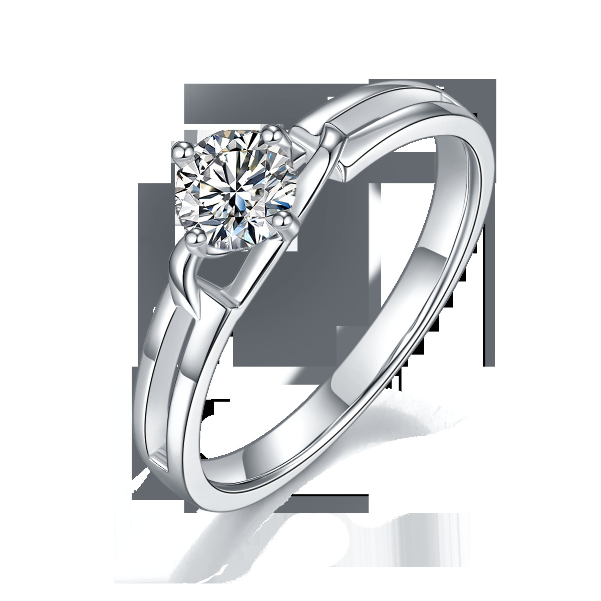 White Square Moissanite And Sapphire Platineve Diamonds Jewelry Women Ring With Silver1.94CTW