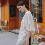 Five Point Sleeve Loose Women'S Beachwear Dresses Backless Stitching French