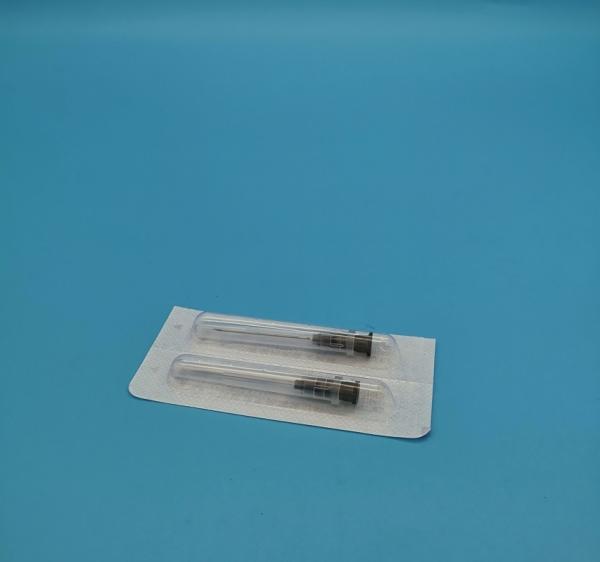 Black Hypodermic Needle Disposable Sterile Out Diameter 0.7mm 22G