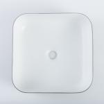 Non-Leakage Square Ceramic Bathroom Sink No Seams Retro Grey Wash Basin