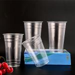 Transparent Food Grade Clear Plastic Pet Cups 16 Oz Plastic Drinking Cups